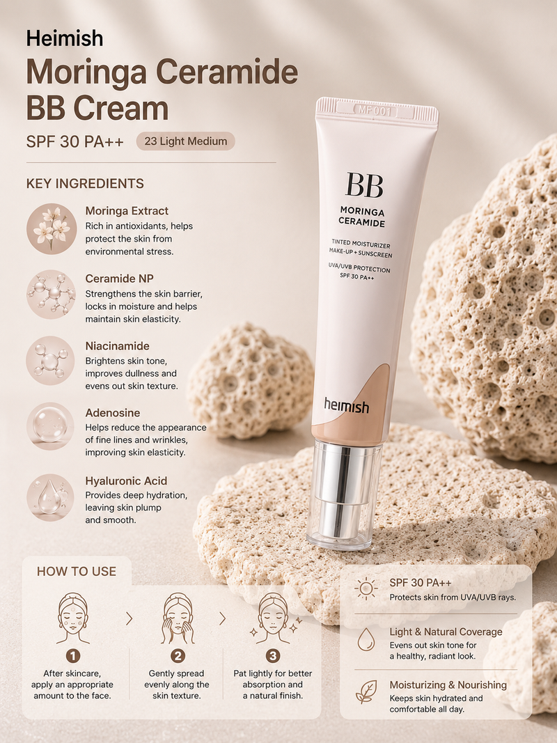 Moringa Ceramide BB Cream 3  Medium.