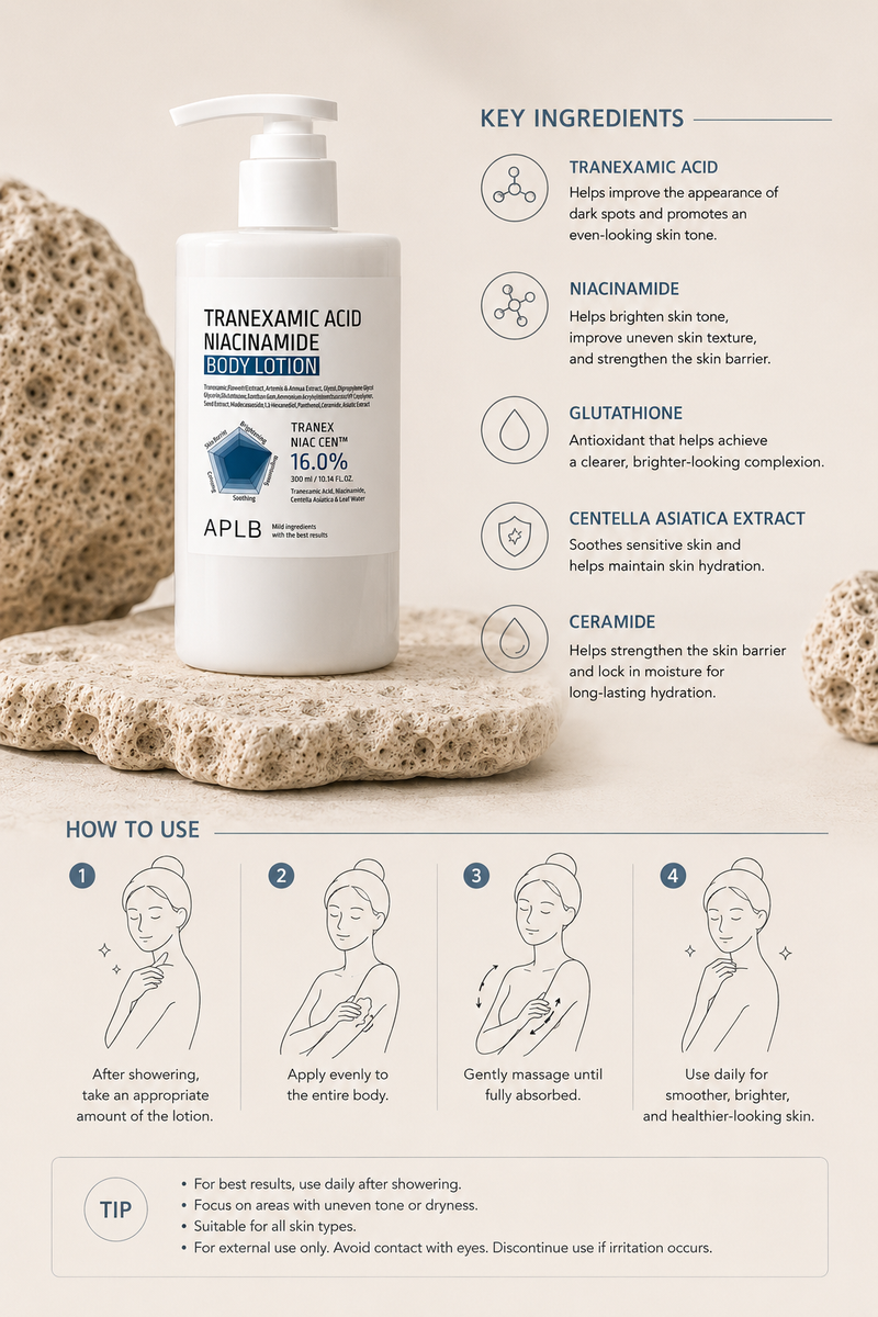 APLB - Tranexamic Acid Niacinamide Body Lotion.
